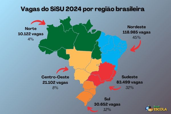 Estudantes sentados em escada com computadores, texto Vagas do SiSU 2024