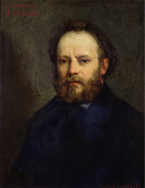 Retrato de Pierre-Joseph Proudhon pintado por Gustave Courbet.